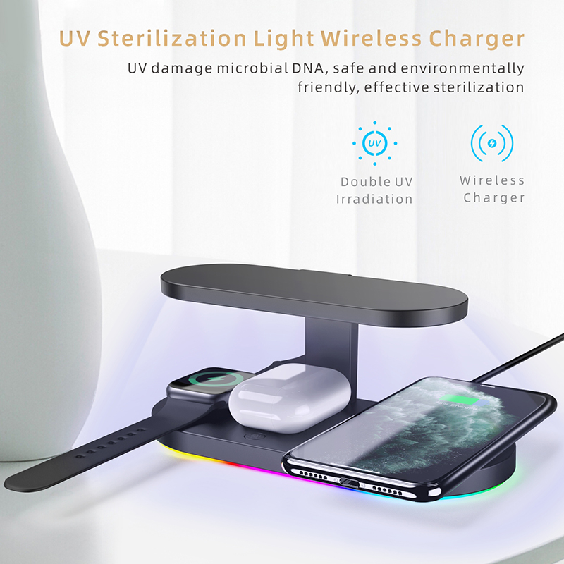 UV-Sterilizer og trådløs oplader