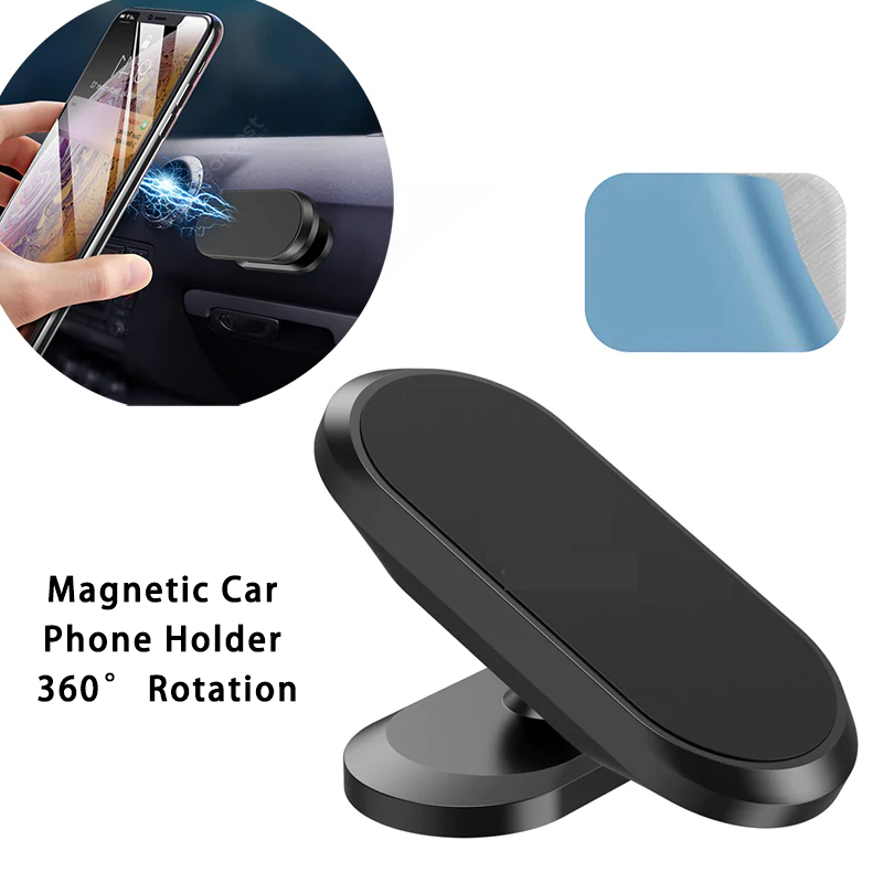 Magnetbil telefonholder 360 ° rotation bilholder magnet telefonstativ passer 4,0-6,4 tommer til samsung, iphone telefonstativ